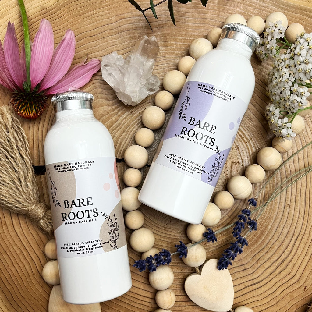Natural, non-toxic dry shampoo Canada for light hair or dark hair