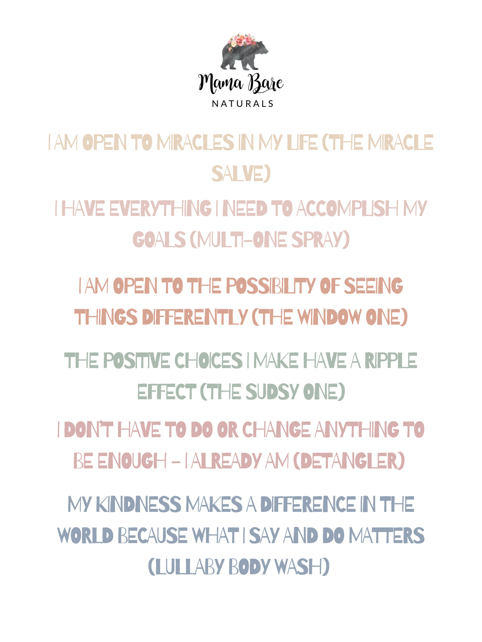 Free Affirmation Printable